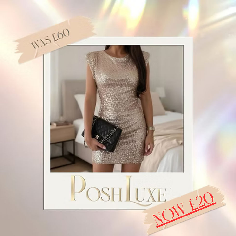 Thumbnail: Seraphina sequin mini dress in champagne 
