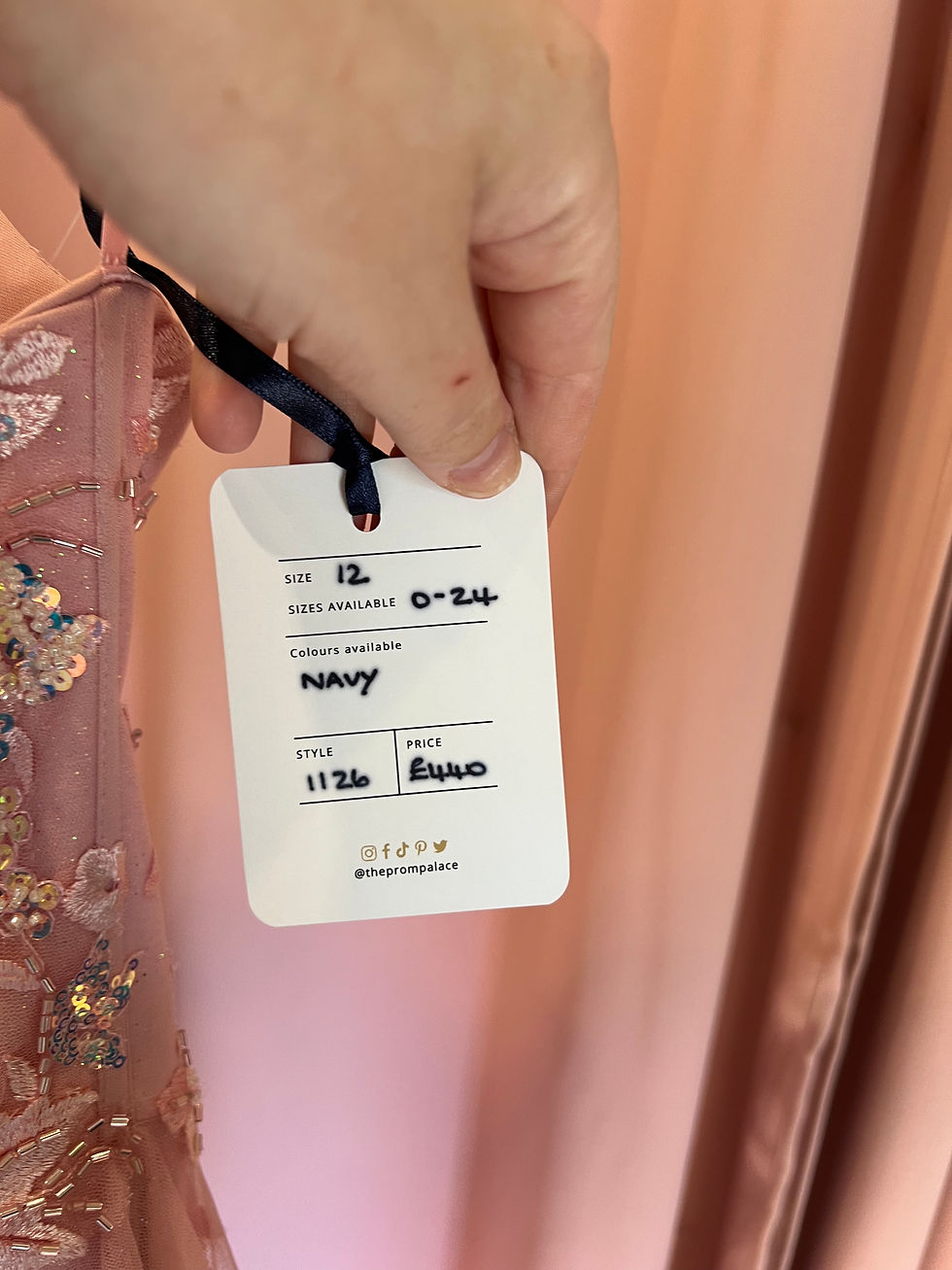 Thumbnail: 1126 Blush size 12 prom dress