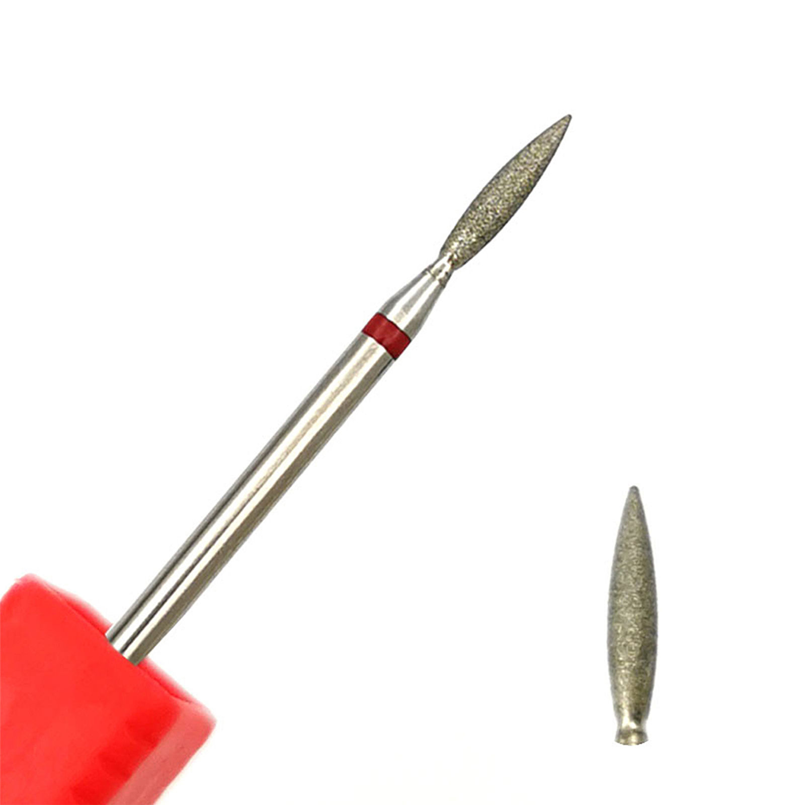 HYTOOS Fine Diamond Nail Drill Bits Cone Shape Russian Mills Cuticle Clean Burr 