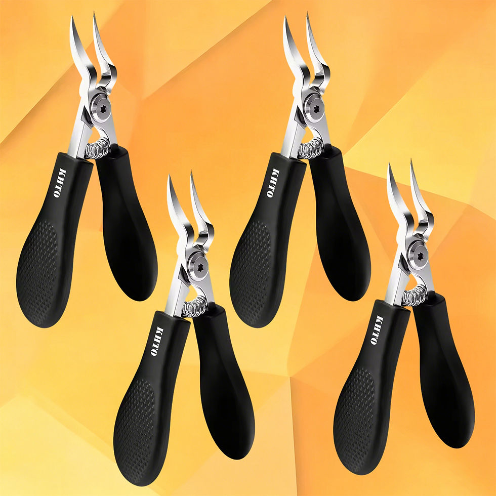 Thumbnail: KHTO Professional Heavy-Duty Steel Toenail Clipper with Serrated Blade Thick & I
