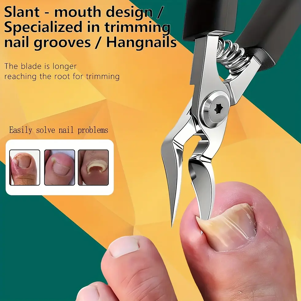 Thumbnail: KHTO Professional Heavy-Duty Steel Toenail Clipper with Serrated Blade Thick & I