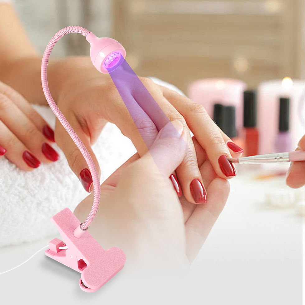 Thumbnail: Nail LED UV Lamp for Drying Gel Nails Polish Clip-On Flexible Desk Mini Portable