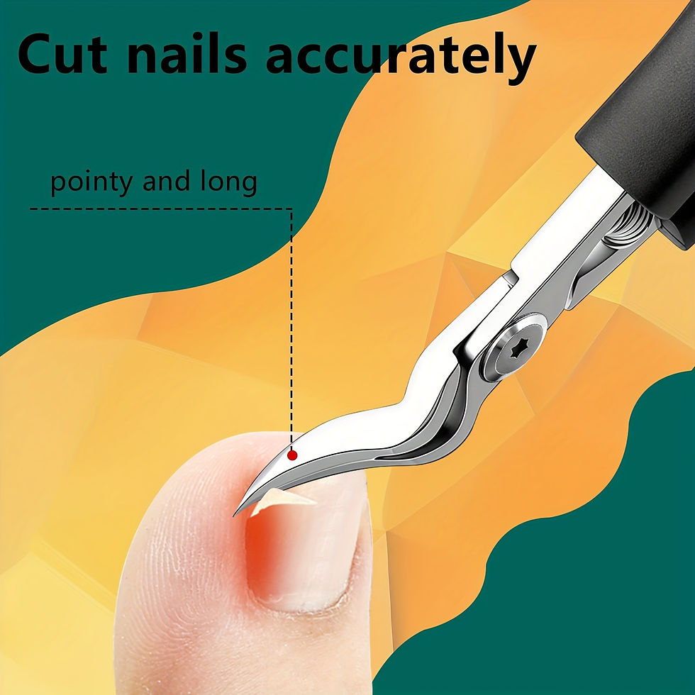 Thumbnail: KHTO Professional Heavy-Duty Steel Toenail Clipper with Serrated Blade Thick & I