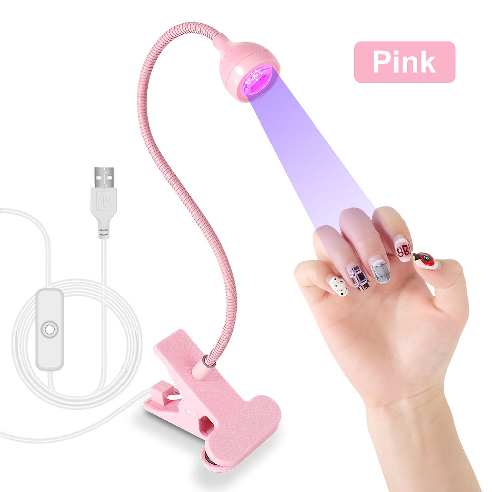 Thumbnail: Nail LED UV Lamp for Drying Gel Nails Polish Clip-On Flexible Desk Mini Portable