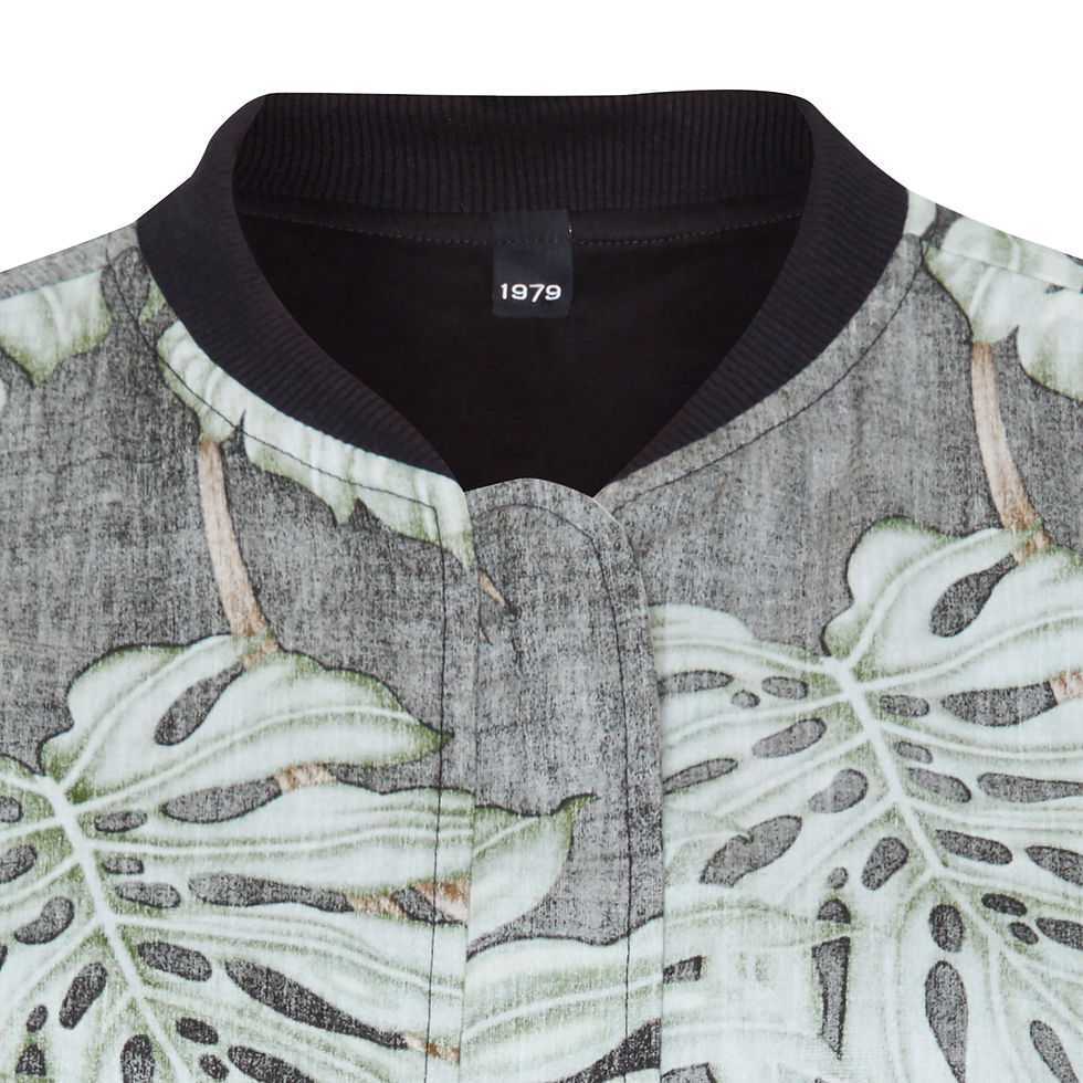 Thumbnail: SALE Reversible Womens ALOHA Jacket Hawaiian Print/black