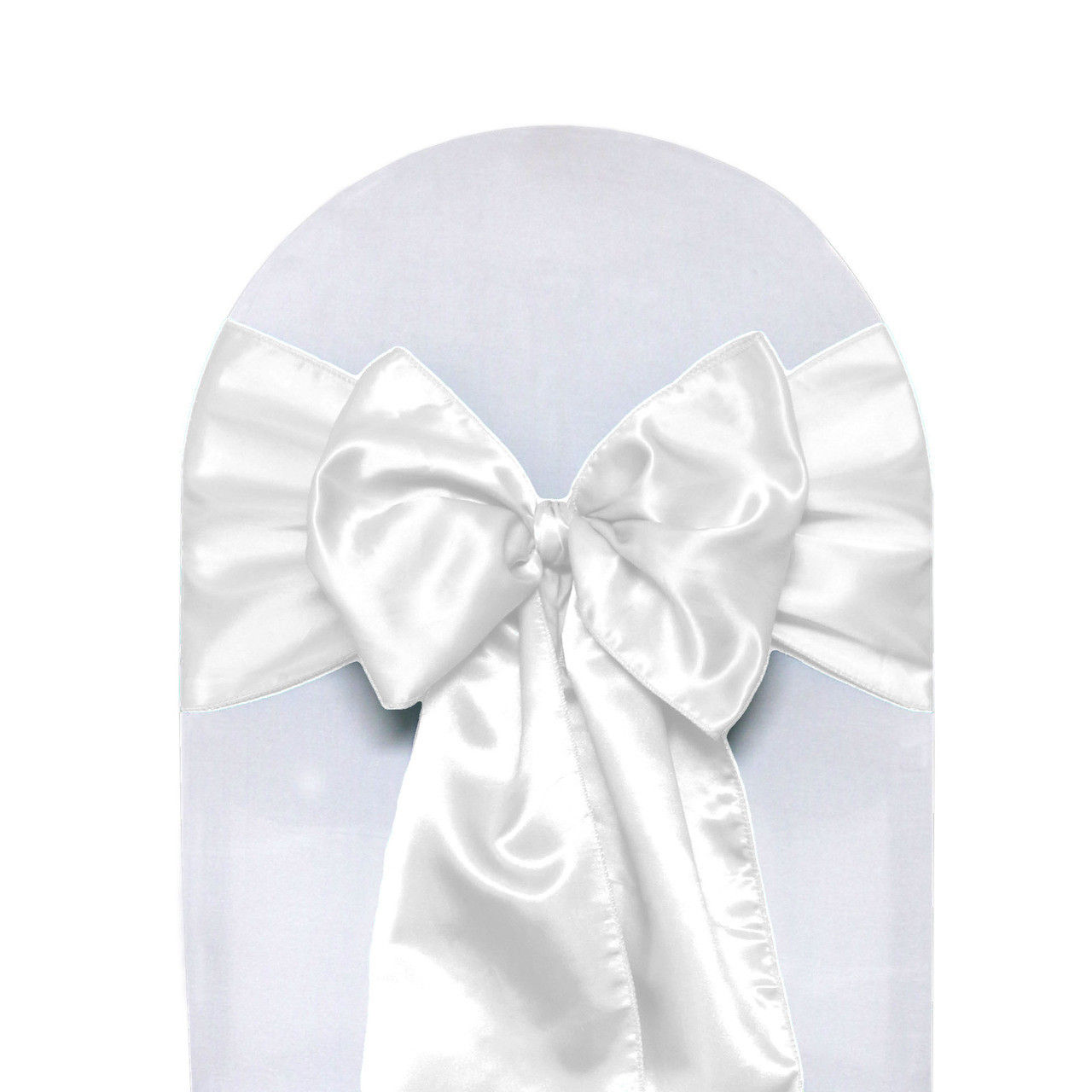 White Satin Chair Sash