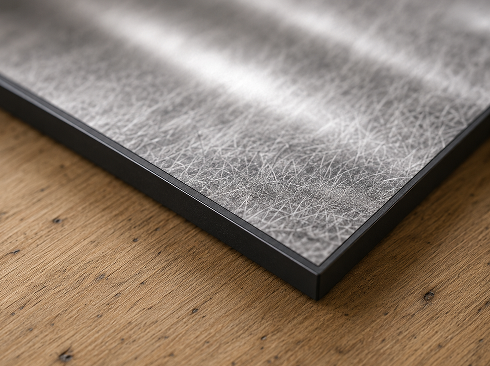 MOC slim canvas design showing its thinner profile, black reveal edge and modern wall-art finish.