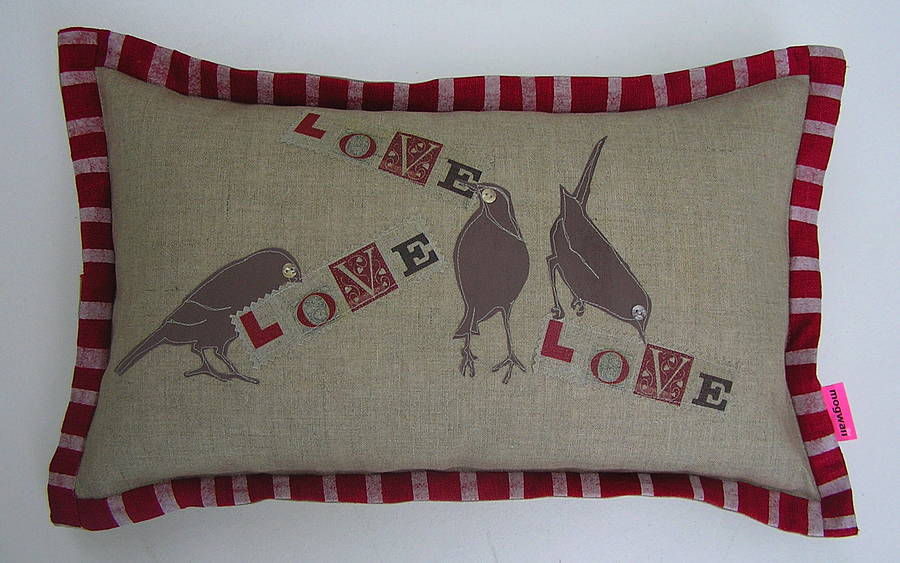 Thumbnail: Vaudeville Love Bird Cushion