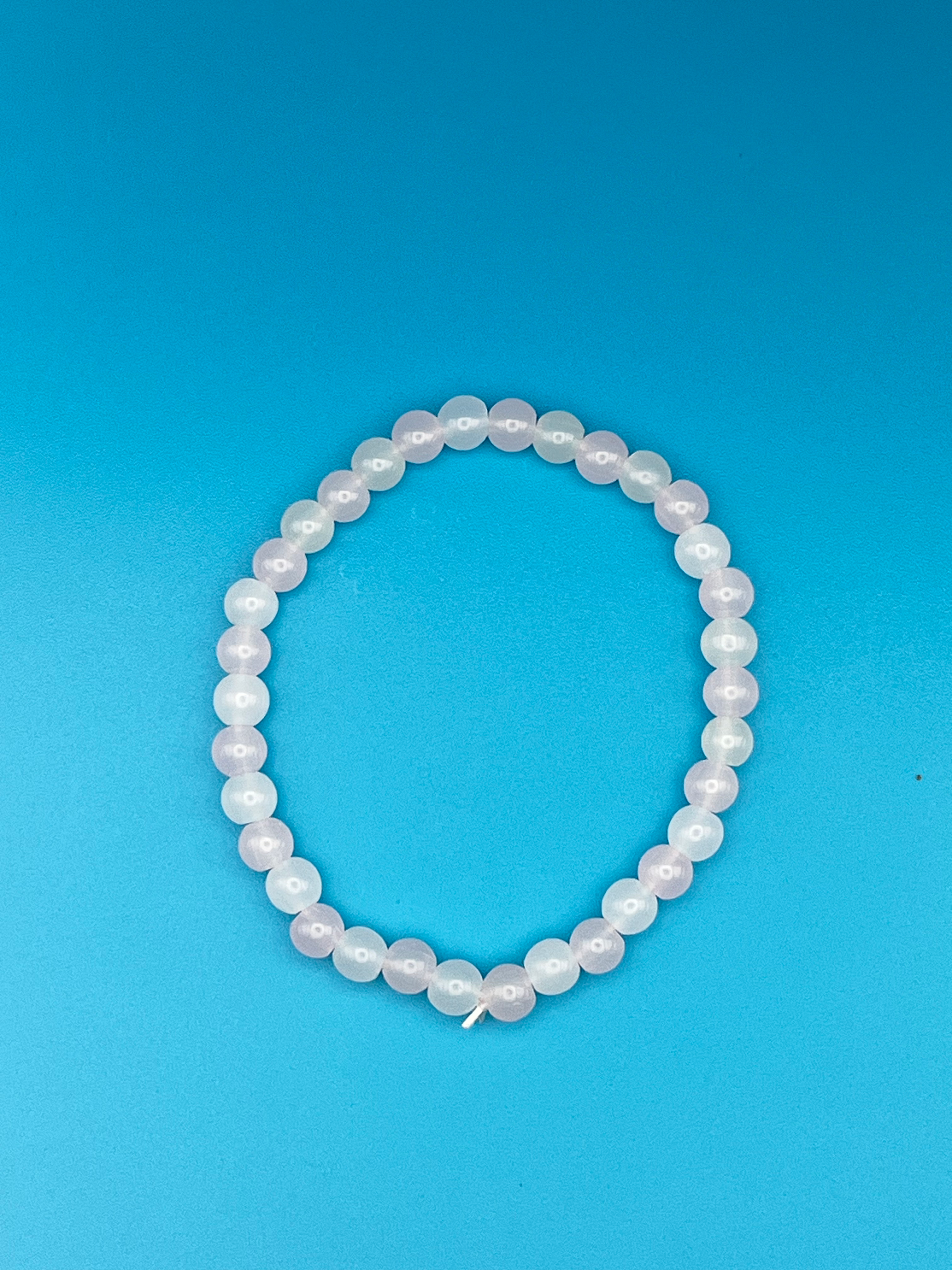 Plain pink+white bracelet