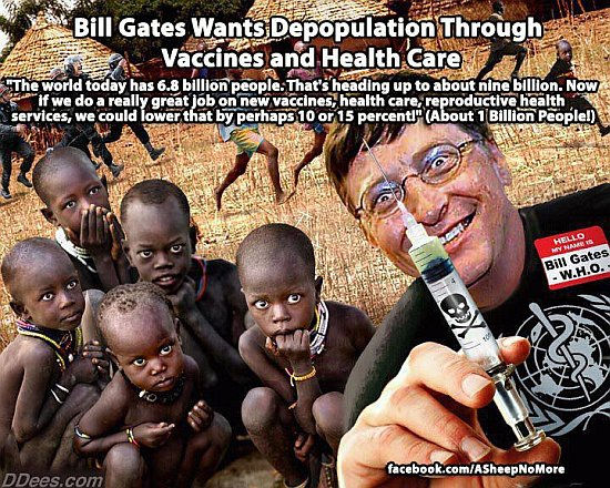 A typical anti-Bill Gates meme found on social media