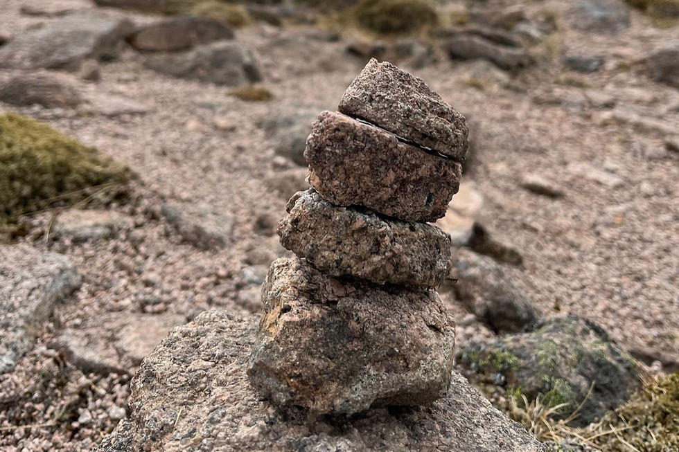 Rocks stacked in a pile