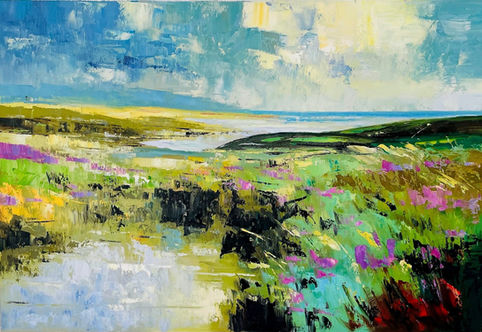 Debbie Scott - Morston Salt Marshes - Norfolk Landscape - Original Oil Painting