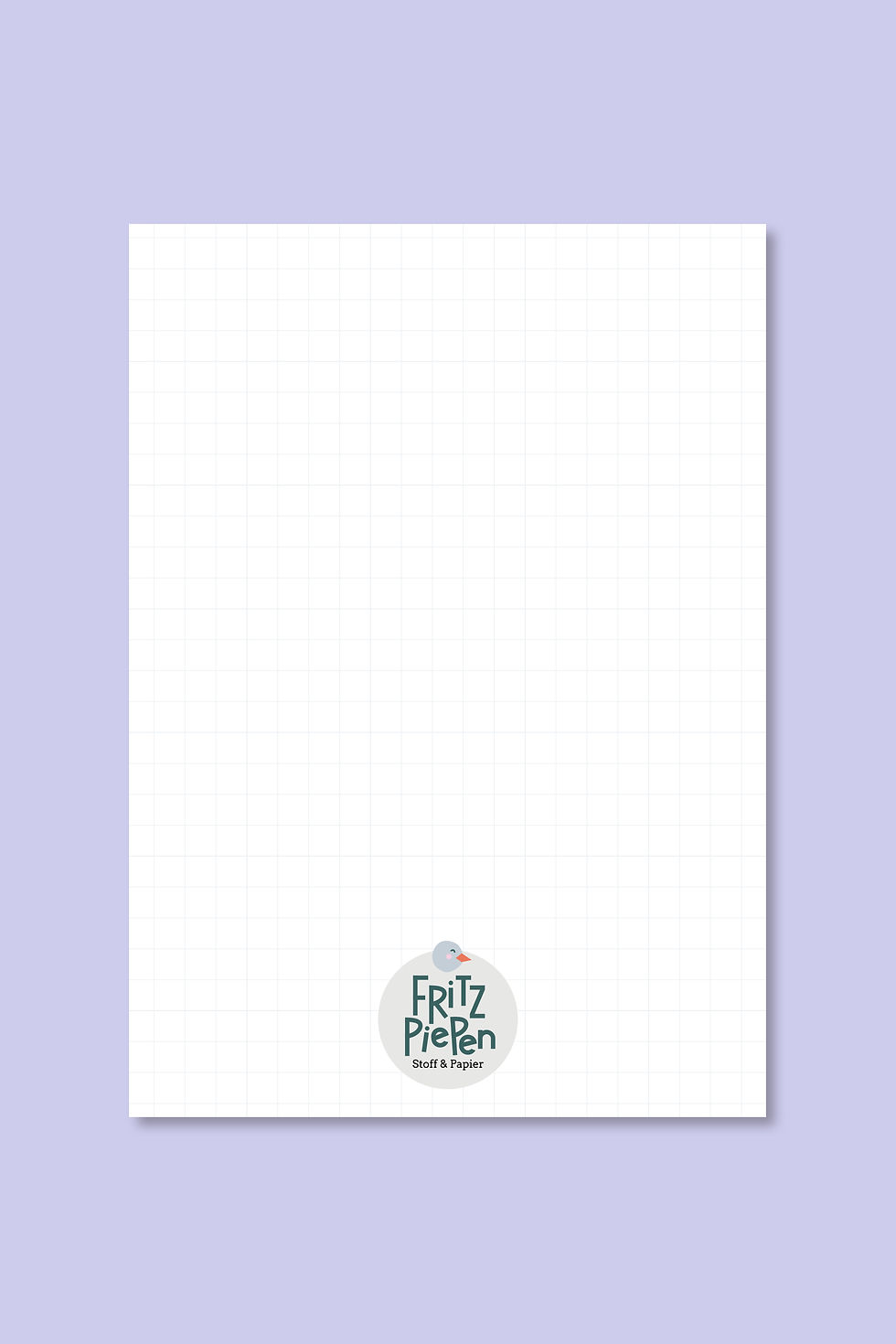Miniaturbild: Rückseite Postkarte mit leichtem Raster und Fritzpiepen-Logo