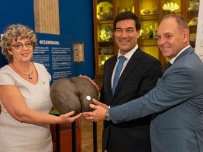 A Sea Coconat seed from Seychelles Islands to the Oceanographic Museum.