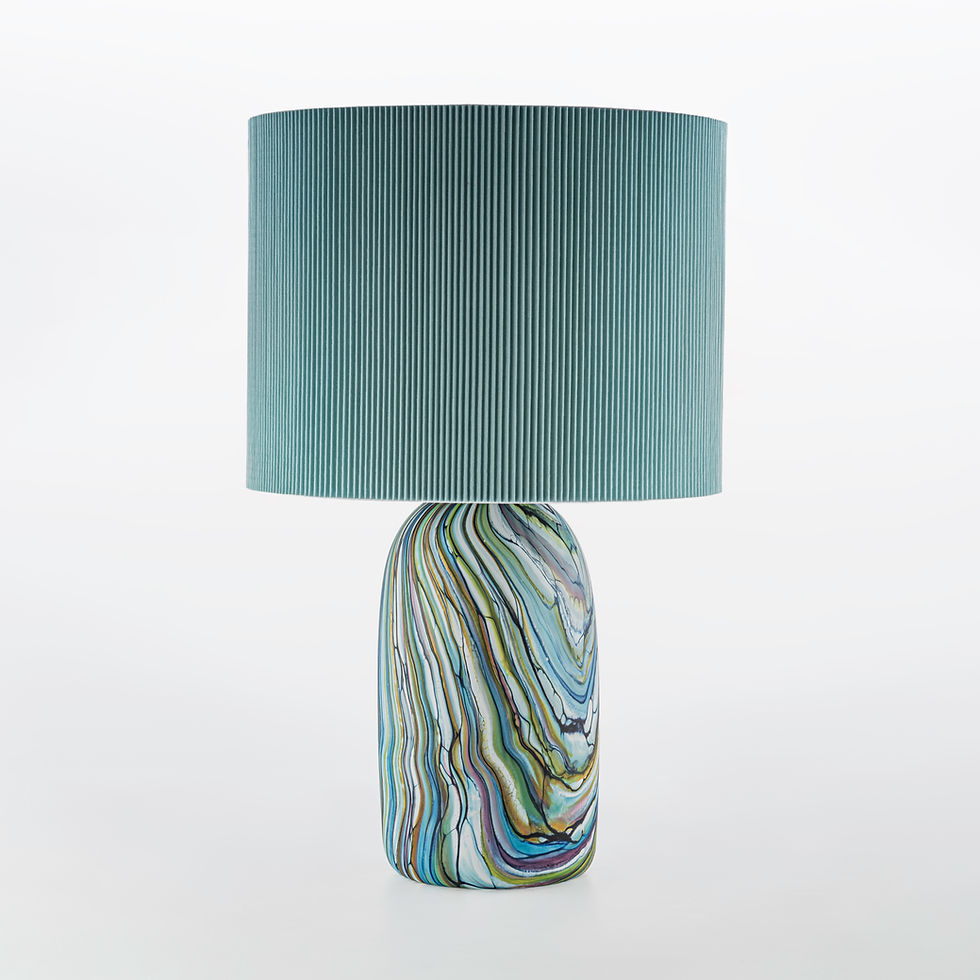Stratum Aqua Cylinder Table Lamp (matt pictured)