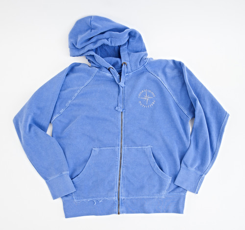 Crooked Zipper Hooded Sweatshirt
