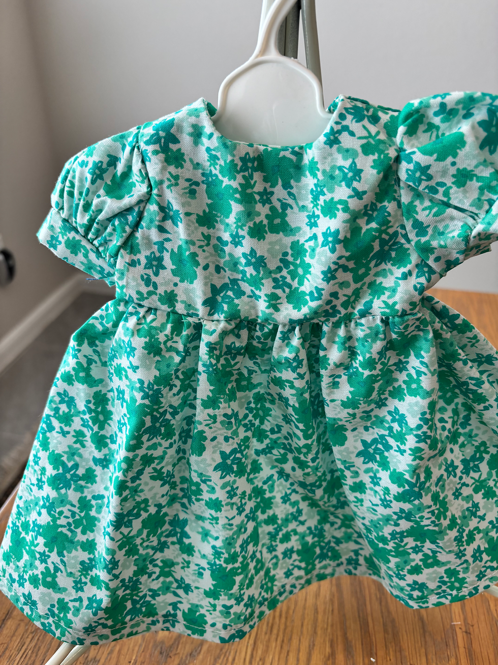 Thumbnail: Mint Green Floral Print Dress 