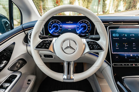 Mercedes-Benz EQE interjööri jäädvustamine.
