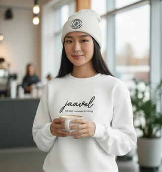 Jaavel Unisex Sweatshirt (White)