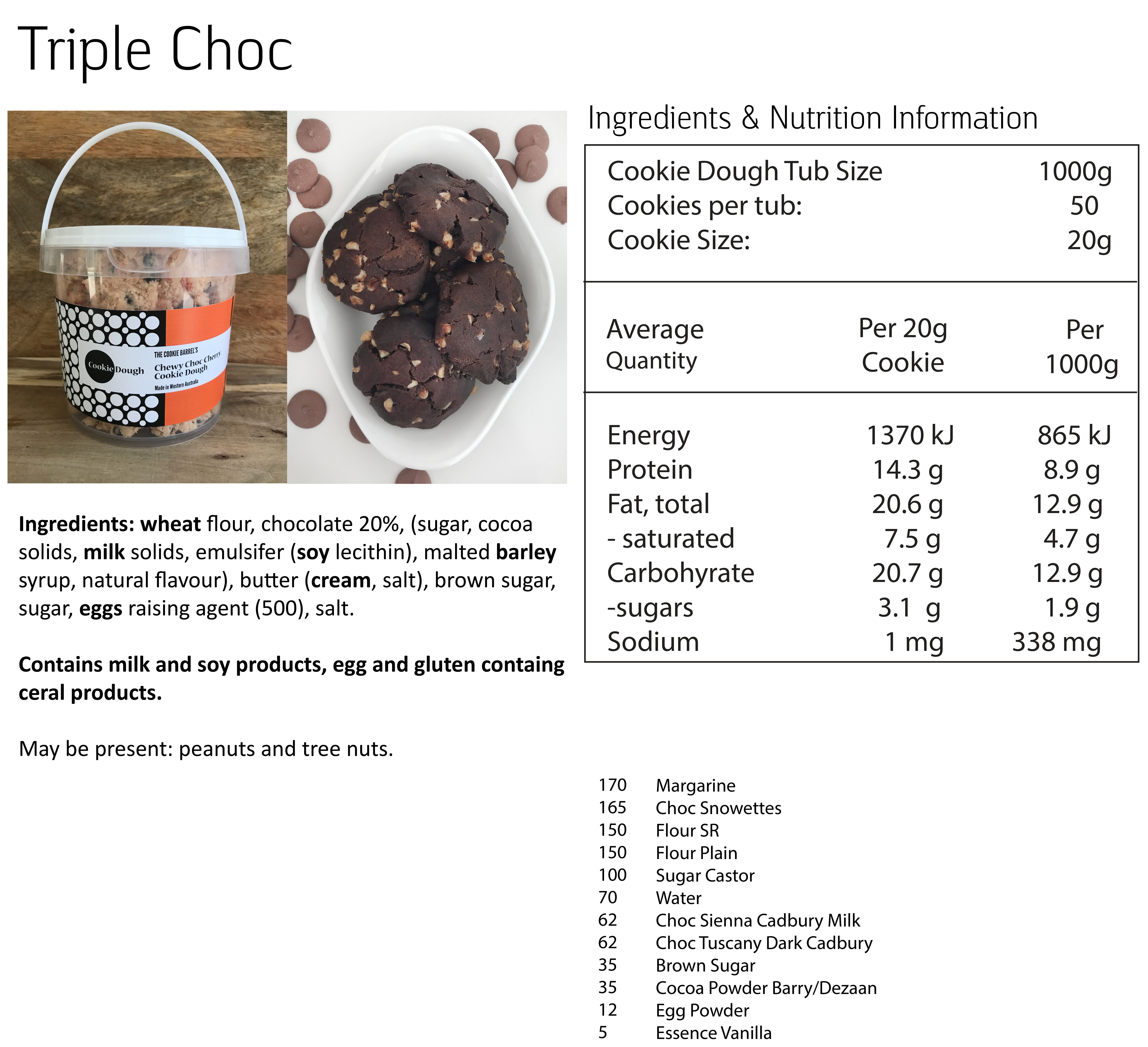Triple Choc Nutritional Info