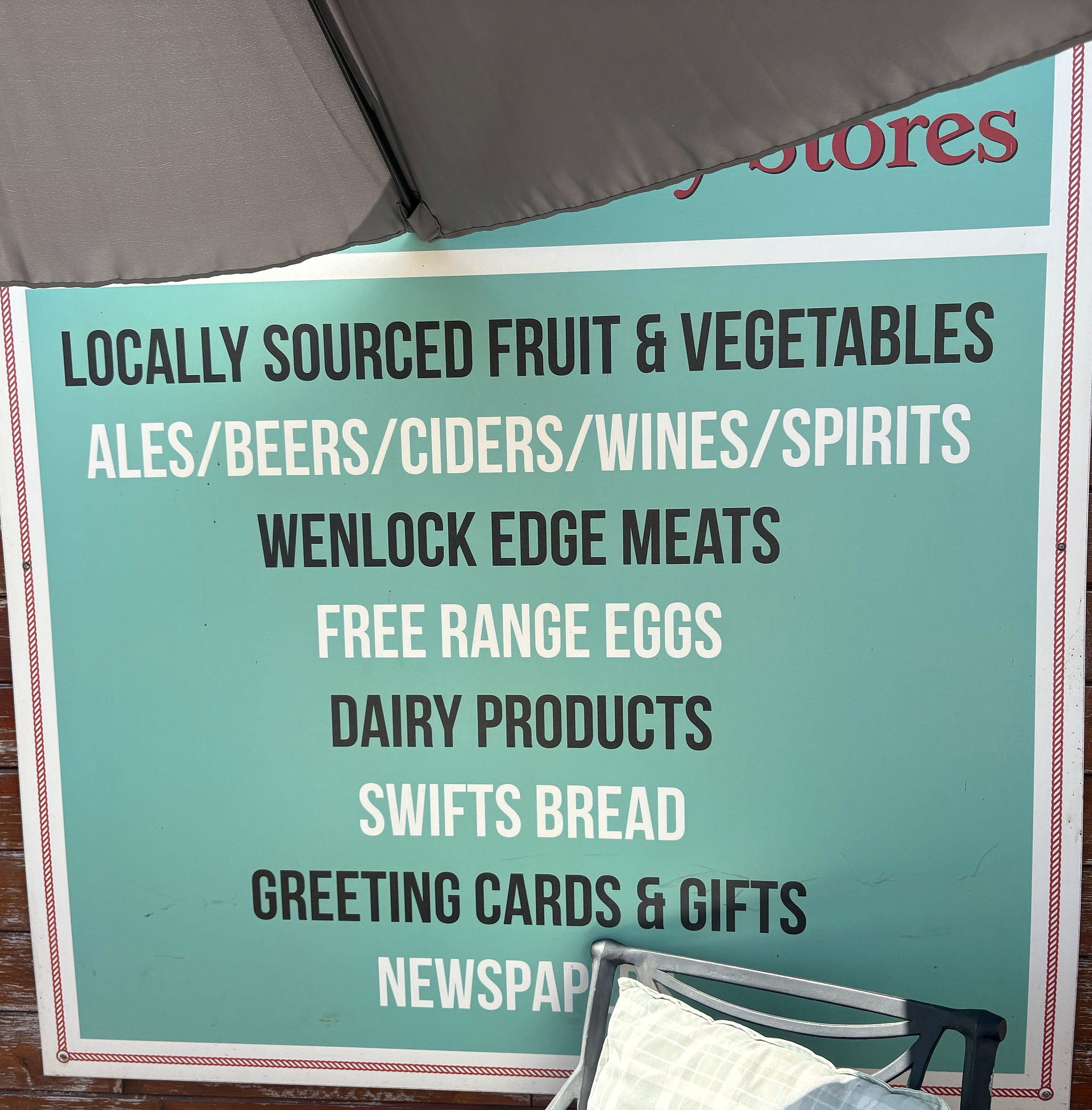 The suppliers board with all the imformation