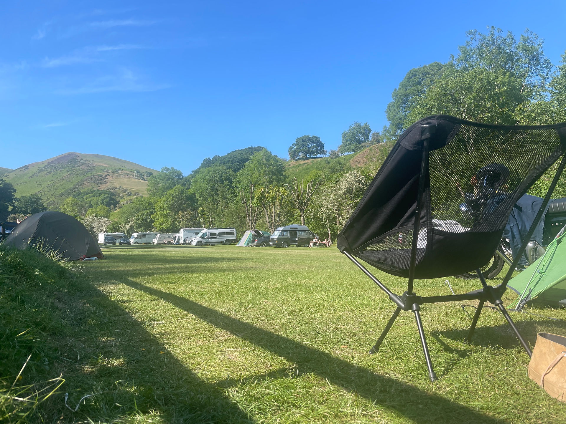 View from my pitch at Small Batch Campsite review