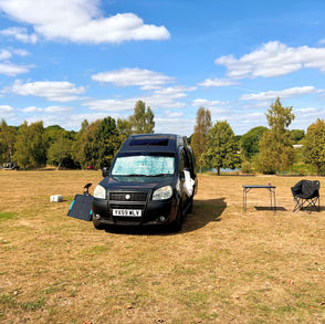kingfisher trout lake camping set up