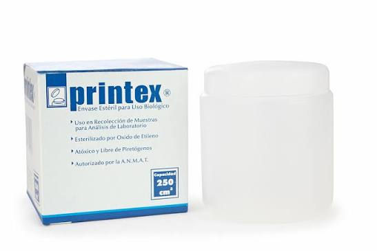 RECIPIENTE ESTERILIZADO PRINTEX 125CAJA