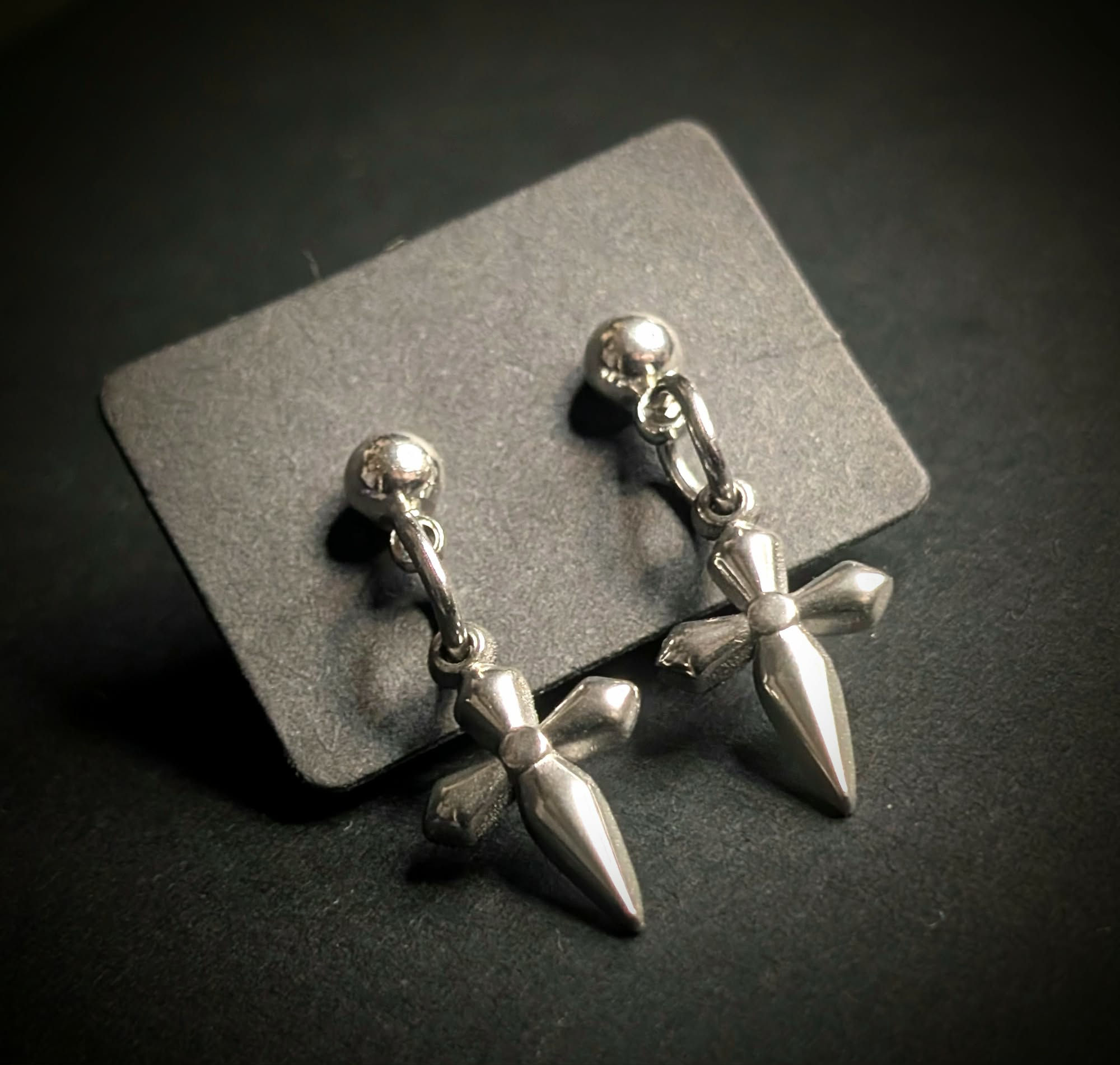 Dagger Cross Drop Earrings
