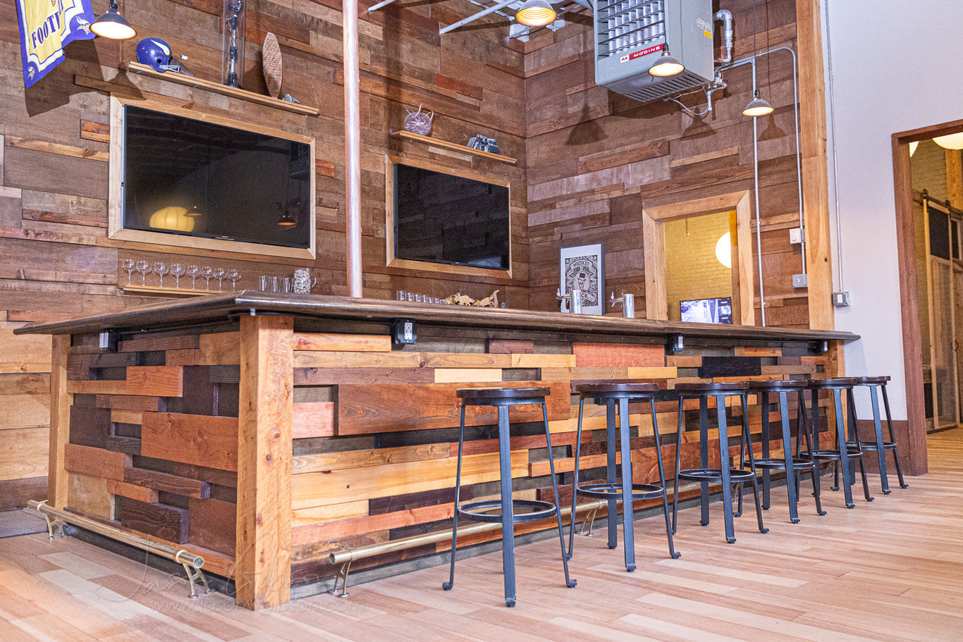 Full bar at our studio used for production catering and events