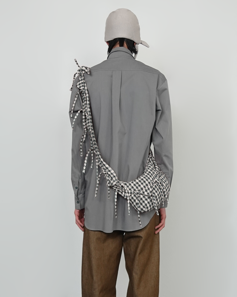 Thumbnail: Mini Talisman Bag - Elongated strap (Black & White gingham)