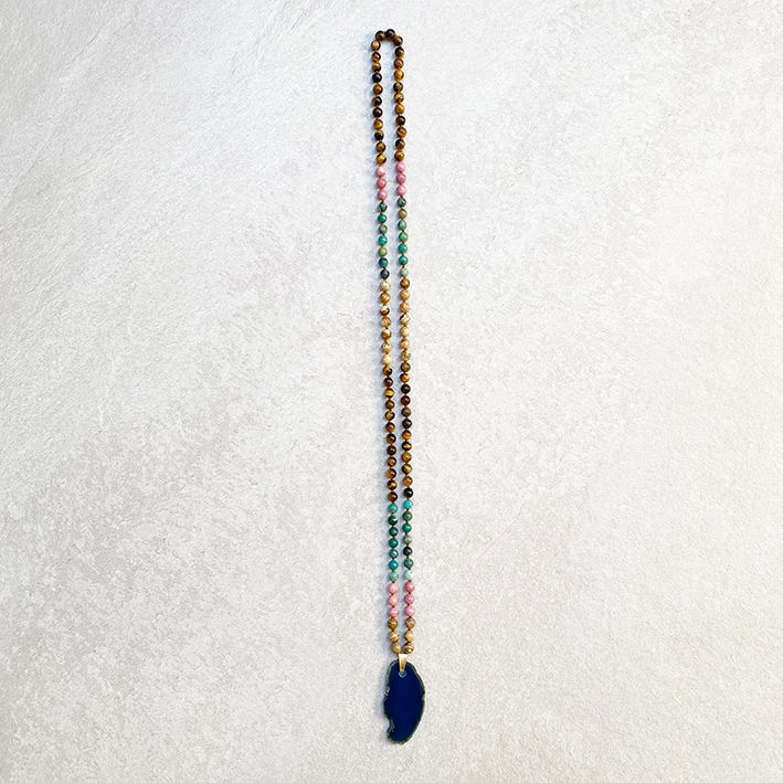 Miniaturbild: Achat Chrysokoll Rhodonit Malakette