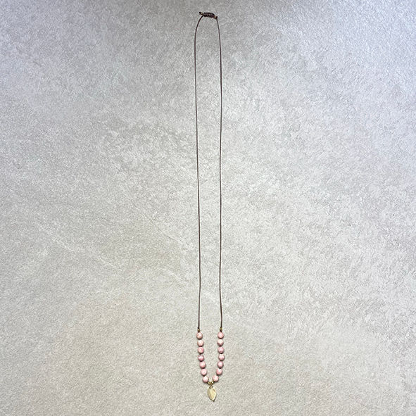 Miniaturbild: Rhodochrositkette Rhodochrosit Edelsteinkette Perlmuttkette Perlmuttblatt Perlmuttanhänger Carfunkel