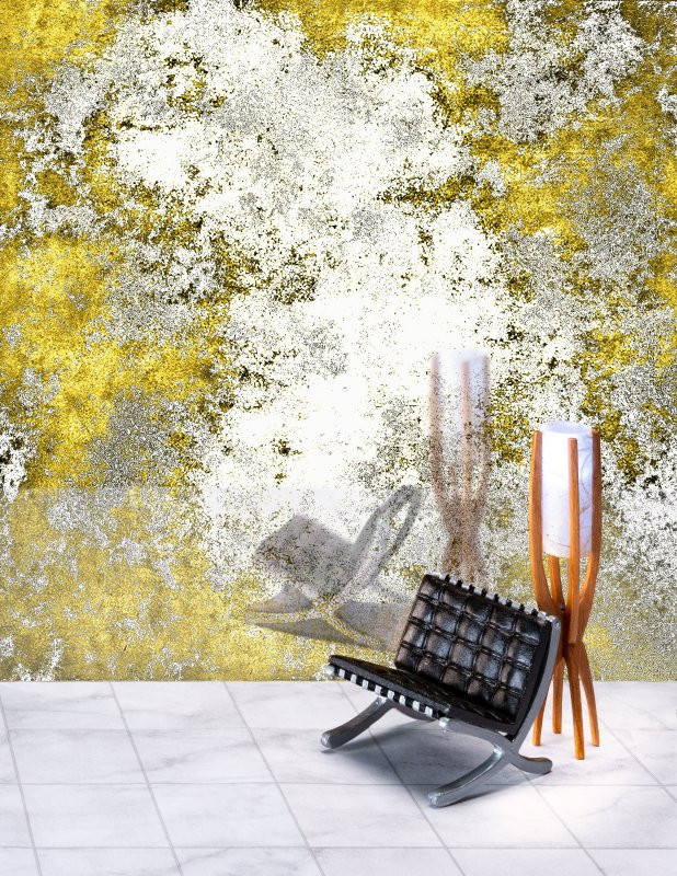 Luminux Sample ICONIC ANTIQUE MIRRORS Gold Patina Render