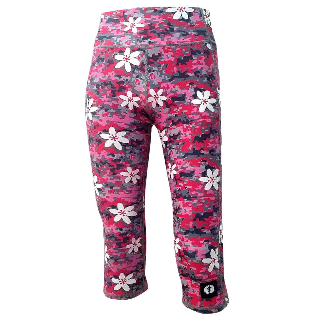 HIGH WAIST FUNKY 3/4 LEGGINGS - HAWAII CAMO