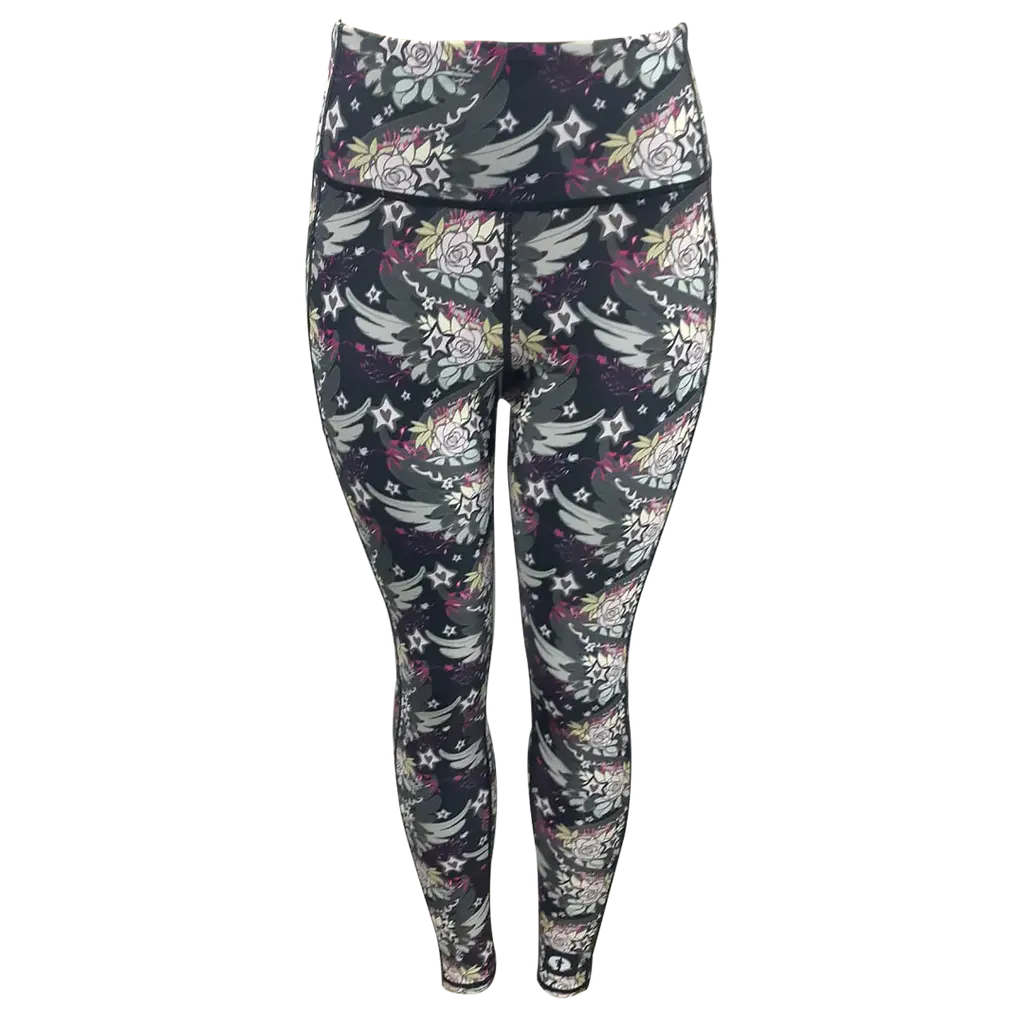 HIGH WAIST FULL LENGTH - SABRINA GREY WINGS