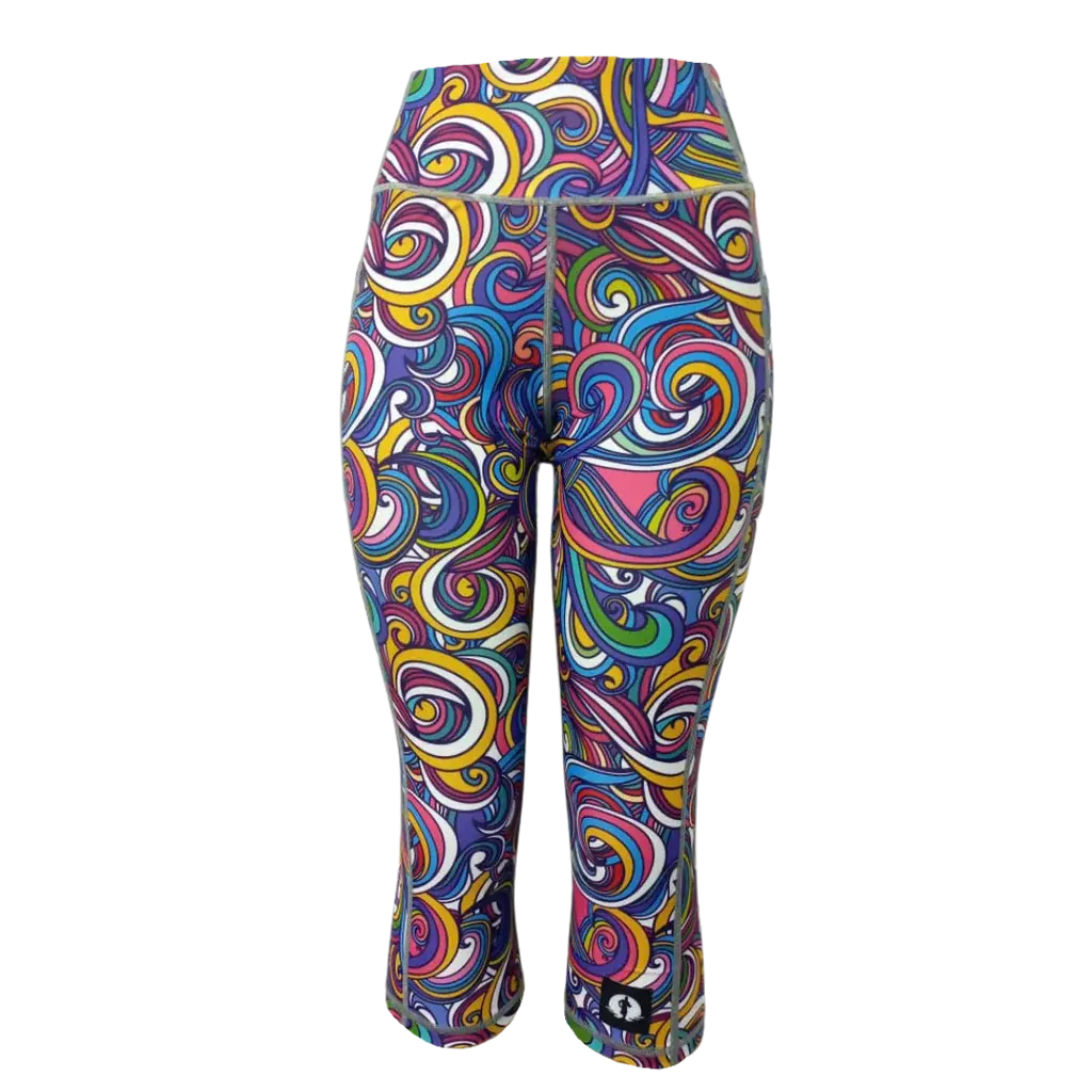 HIGH WAIST FUNKY 3/4 LEGGINGS - FUNK MASTER