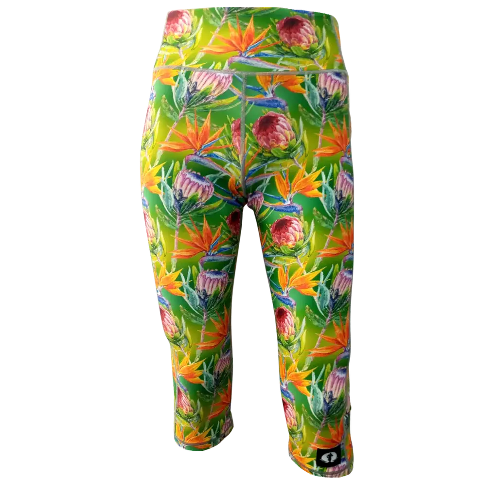 HIGH WAIST FUNKY 3/4 LEGGINGS - PROTEA