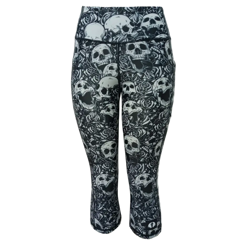 HIGH WAIST FUNKY 3/4 LEGGINGS - IRON MAIDEN