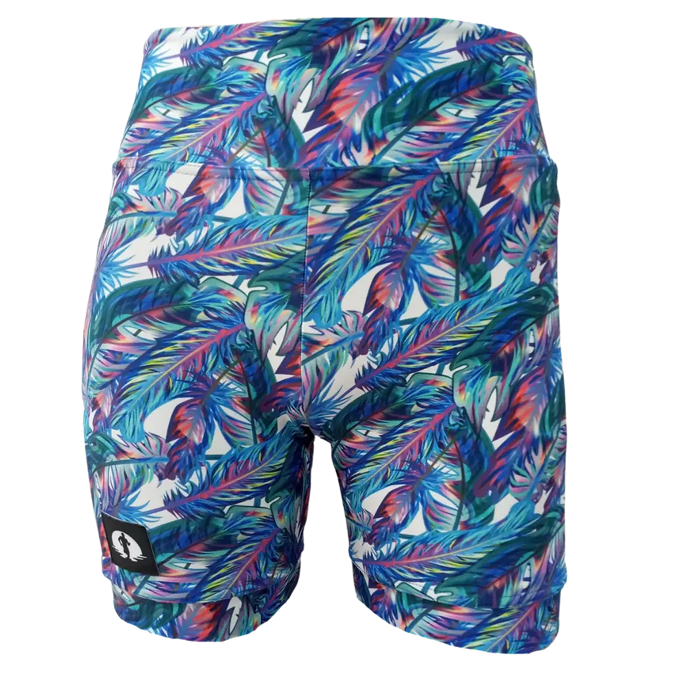 HIGH WAIST FUNKY PANTS - FEATHERS