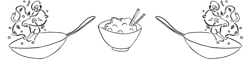 Arranged Food and Objects