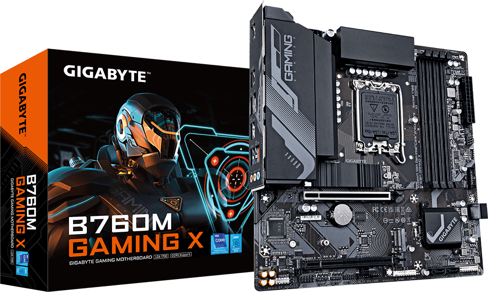Placa Mãe Gigabyte B760M GAMING X WIFI6E GEN5 (LGA 1700/4xDDR5/HDMI/DP/M.2/USB