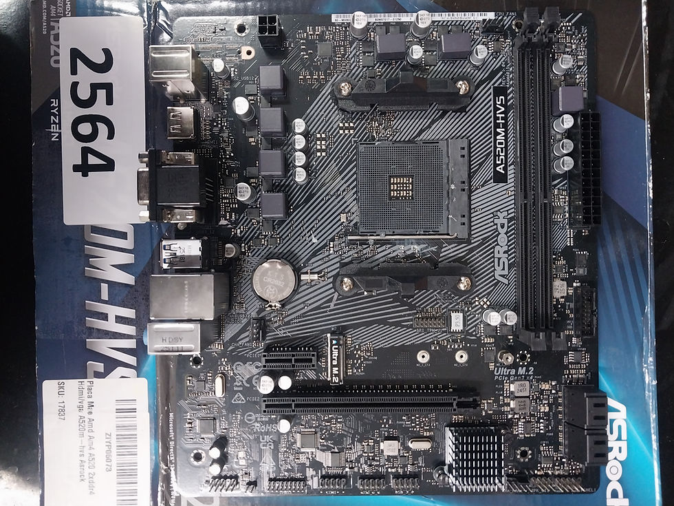 Miniatura: Placa Mãe Asrock A520M-HVS (AM4/2xDDR4/HDMI/VGA/M.2/USB 3.2)