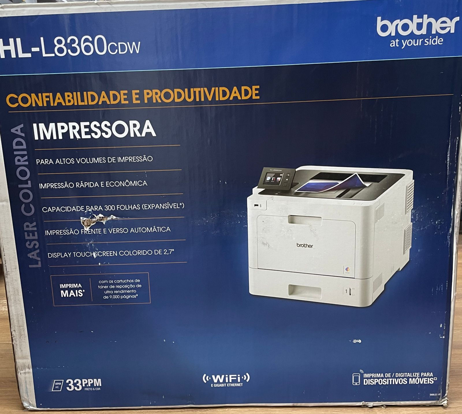 Impressora Laser Color Brother HL-L8360CDW (Tela LCD / USB 2.0 / WiF / Gigabit