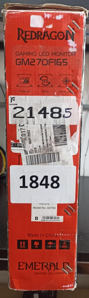 Monitor Gamer Redragon Emerald 27' (HDMI/VGA/DP/165Hz LED/Freesync Full HD 1ms/