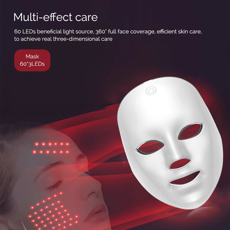Thumbnail: Rechargeable Facial LED Mask 7 Colors LED Photon Beauty Mask Skin Rejuvenation H