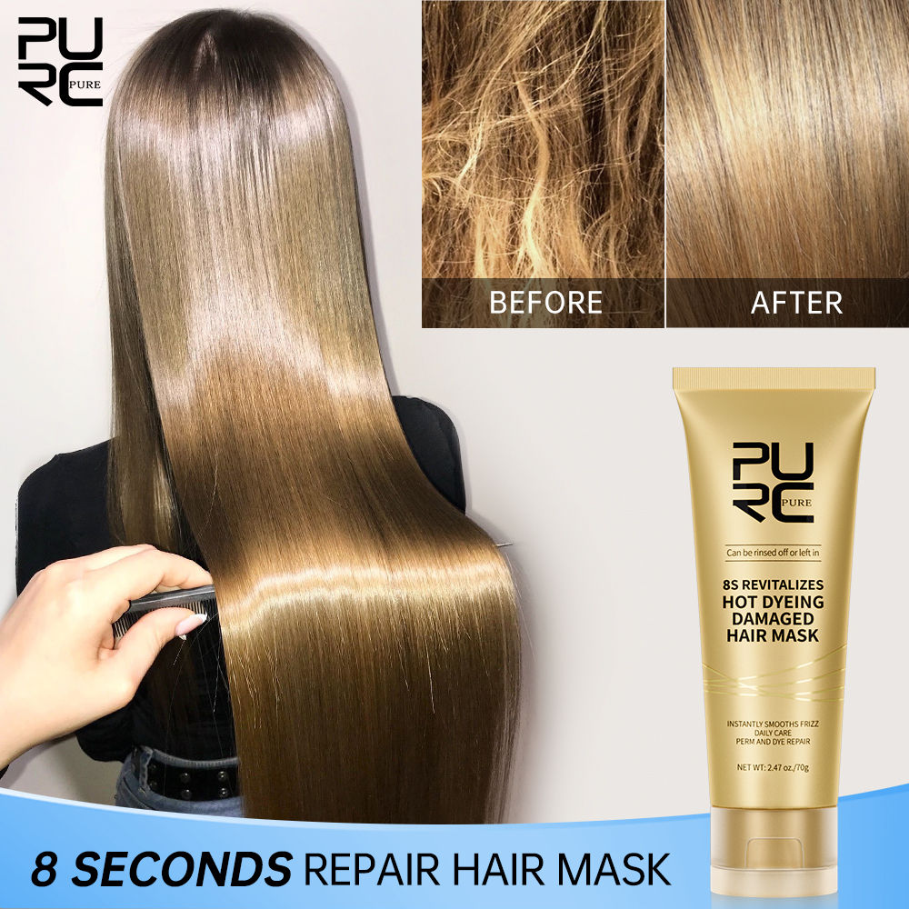 PURC 8 Seconds Magic Hair Mask Keratin Straightening Repair Damaged Frizy Treatm