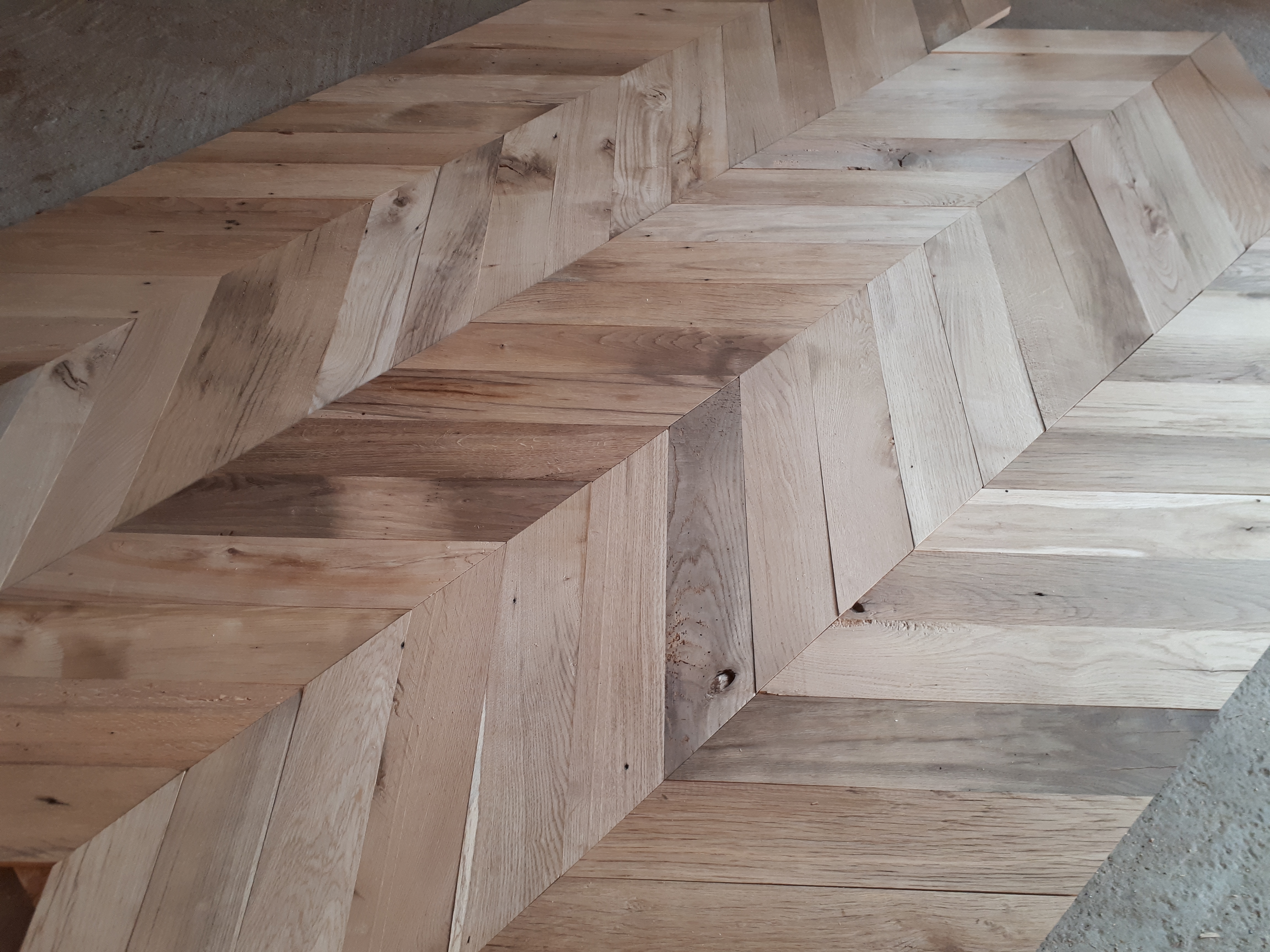 Chevron Oak flooring