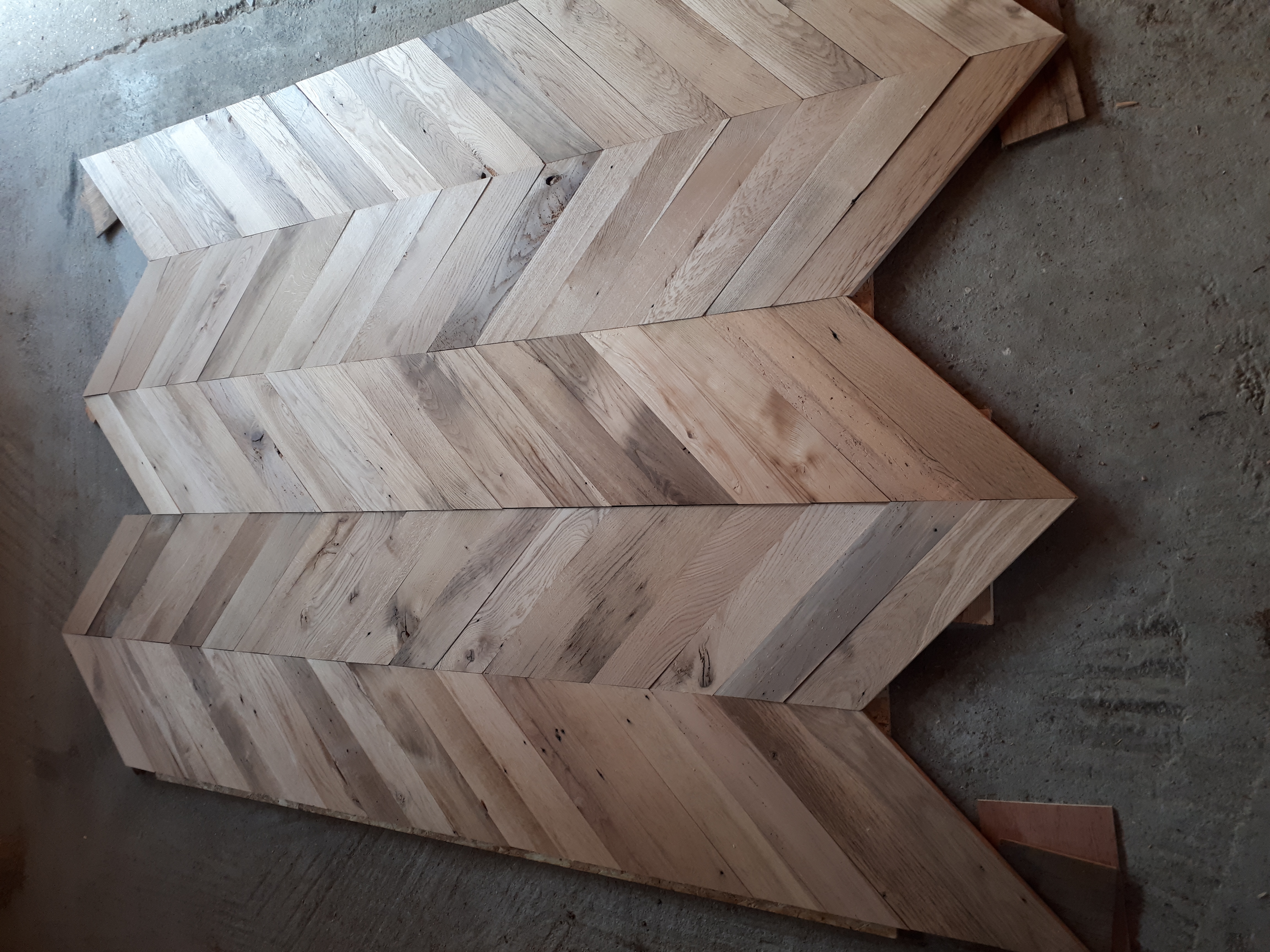 Chevron Oak flooring
