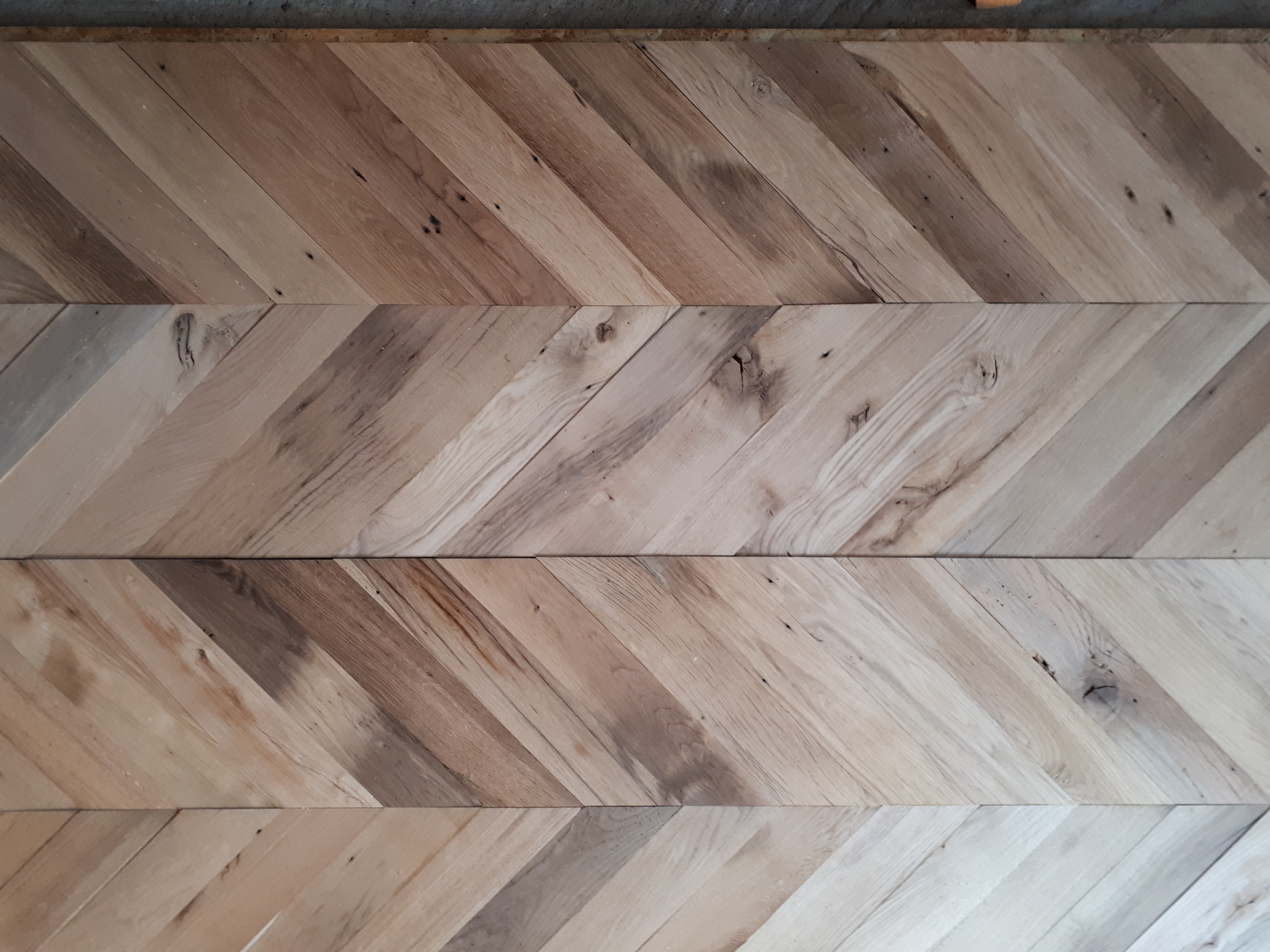 Chevron Oak flooring